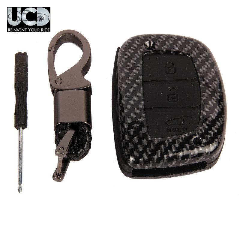 ABS Carbon Car Key Cover for Hyundai Xcent Smartkey