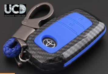 ABS Carbon Car Key Cover for Toyota Corollan Altis 2 Button Key